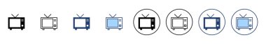 Televizyon ikonu vektörü. televizyon işareti ve sembol