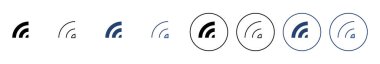 Wifi simge vektörü. İşaret işareti ve sembol. Kablosuz simge