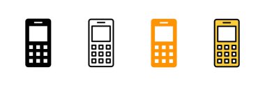 Telefon simgesi ayarlandı. Çağrı kodu ve sembol. telefon sembolü