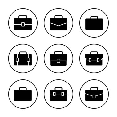 Evrak çantası ikon vektörü. Bavul işareti ve sembol. bagaj sembolü.