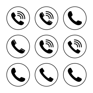 Simge vektörünü ara. Telefon işareti ve sembol. Telefon ikonu. Bizimle irtibata geç 