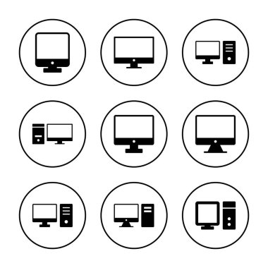 Bilgisayar simgesi vektörü. bilgisayar izleme işareti ve simgesi