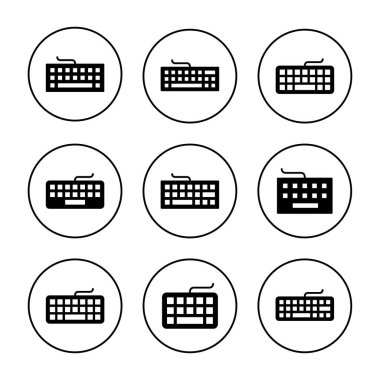 Klavye simgesi vektörü. Klavye işareti ve simgesi