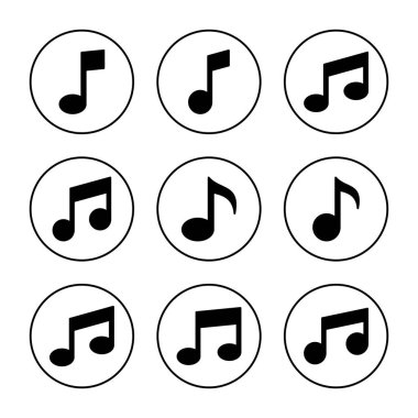 Müzik ikonu vektörü. nota işareti ve sembol