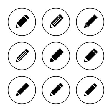 Kalem simgesi vektörü. Kalem işareti ve sembol. Simge vektörünü düzenle