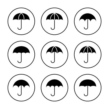Şemsiye simgesi vektörü. şemsiye işareti ve sembol