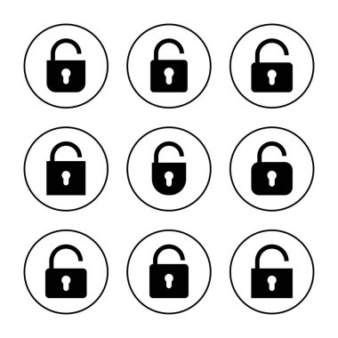 Simge vektörünü aç. İşaret ve sembolün kilidini aç. Kilitlenmemiş asma kilit simgesi