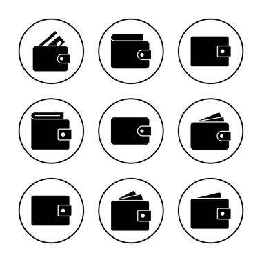 Cüzdan simgesi vektörü. cüzdan işareti ve sembol