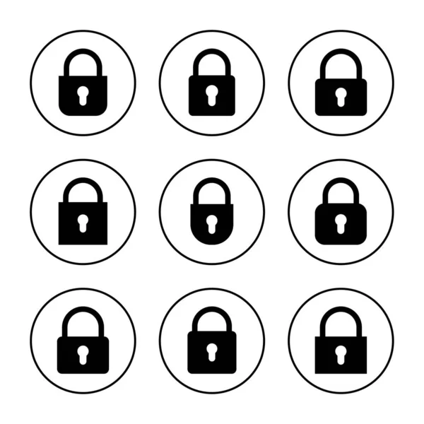 Lock Icon Vector Padlock Sign Symbol Encryption Icon Security Symbol — Stock Vector