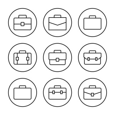 Evrak çantası ikon vektörü. Bavul işareti ve sembol. bagaj sembolü.