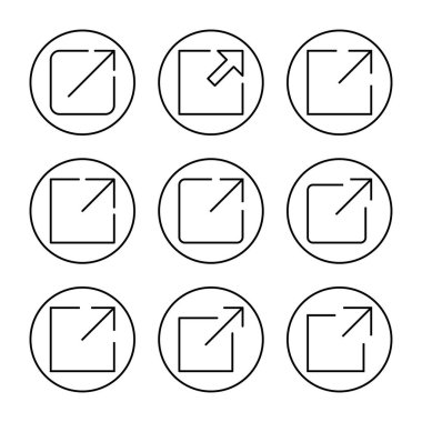 Dış bağlantı simgesi vektörü. bağlantı işareti ve sembol. hiper bağlantı sembolü