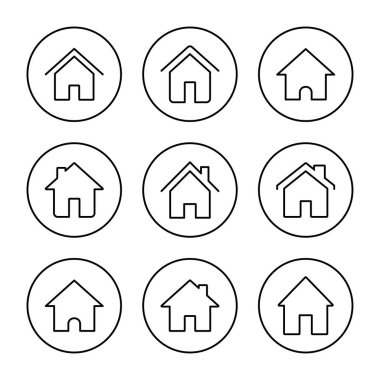 Ev ikonu vektörü. Ev işareti ve sembol