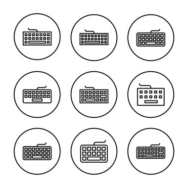 Klavye simgesi vektörü. Klavye işareti ve simgesi