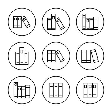 Kütüphane simgesi vektörü. eğitim işareti ve sembol