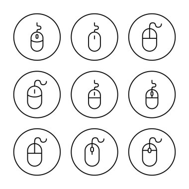 Fare simgesi vektörü. Tıklama işareti ve sembol. işaretleyici simgesi vektörü.