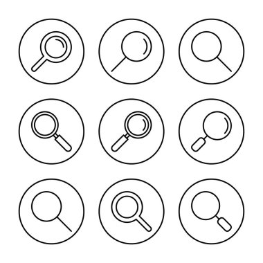 Simge vektörünü ara. Büyüteç işareti ve sembolü ara