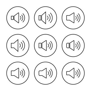 Sözcü simgesi vektörü. Ses düzeyi ve sembol. Hoparlör ikonu. ses sembolü