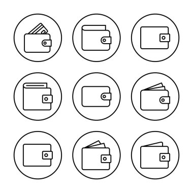 Cüzdan simgesi vektörü. cüzdan işareti ve sembol