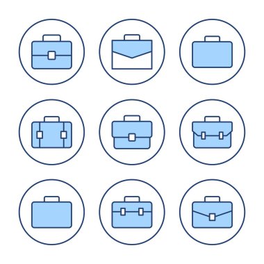 Evrak çantası ikon vektörü. Bavul işareti ve sembol. bagaj sembolü.