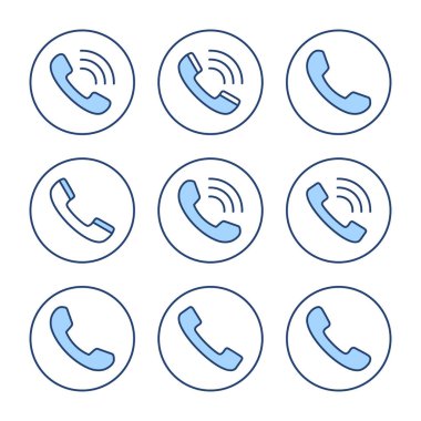 Simge vektörünü ara. Telefon işareti ve sembol. Telefon ikonu. Bizimle irtibata geç 