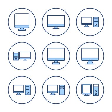Bilgisayar simgesi vektörü. bilgisayar izleme işareti ve simgesi