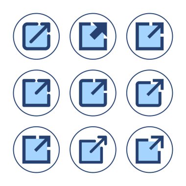 Dış bağlantı simgesi vektörü. bağlantı işareti ve sembol. hiper bağlantı sembolü