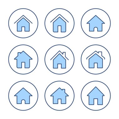 Ev ikonu vektörü. Ev işareti ve sembol