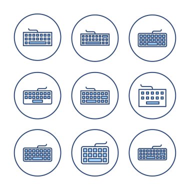 Klavye simgesi vektörü. Klavye işareti ve simgesi