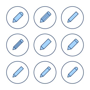 Kalem simgesi vektörü. Kalem işareti ve sembol. Simge vektörünü düzenle