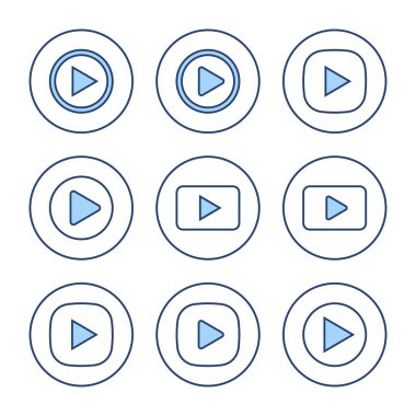 Simge vektörünü oynat. Düğme işareti ve sembolü çal