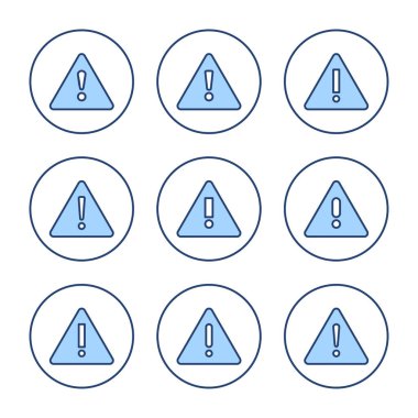 Ünlem tehlikesi ikon vektörü. Dikkat işareti ve sembol. Dikkat işareti