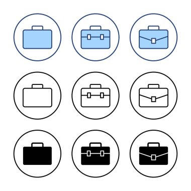 Evrak çantası ikon vektörü. Bavul işareti ve sembol. bagaj sembolü.