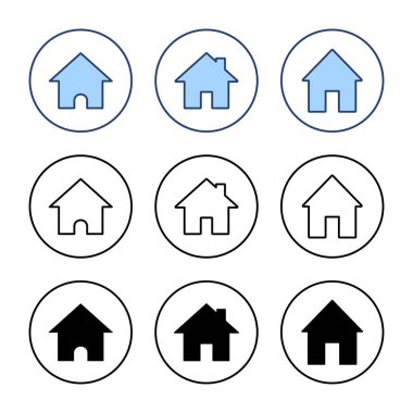 Ev ikonu vektörü. Ev işareti ve sembol