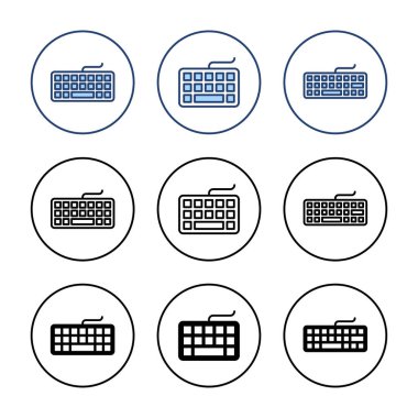 Klavye simgesi vektörü. Klavye işareti ve simgesi