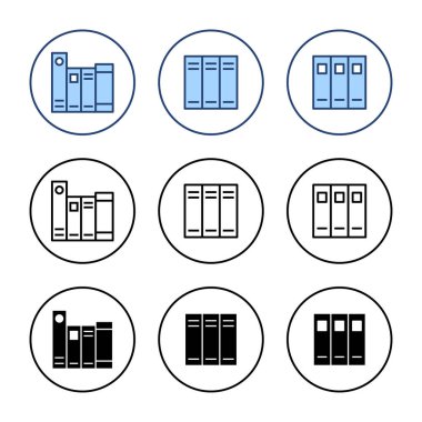 Kütüphane simgesi vektörü. eğitim işareti ve sembol