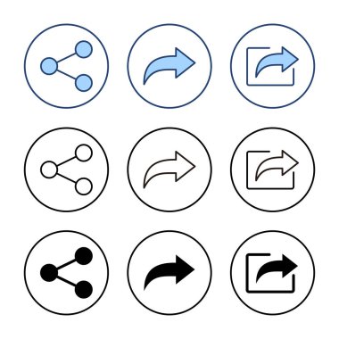 Simge vektörünü paylaş. İşaret ve sembol paylaşımı