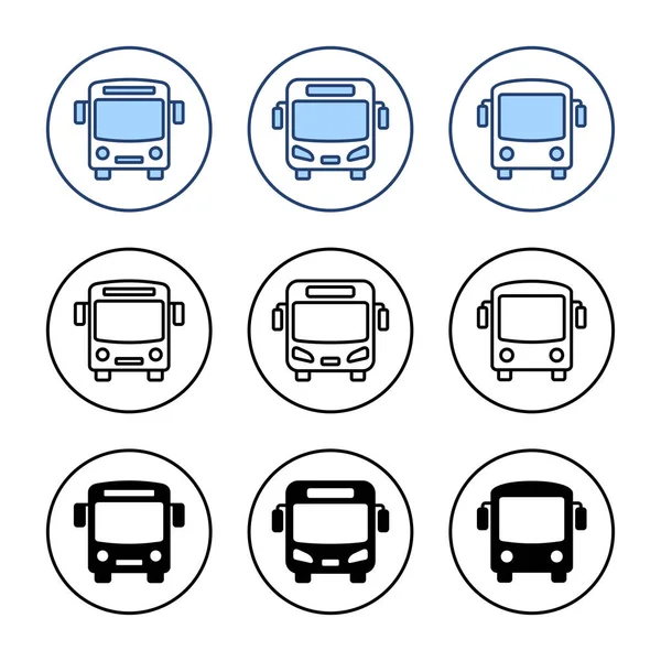 Otobüs simgesi vektörü. otobüs işareti ve sembol