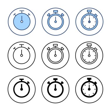 Kronometre simge vektörü. Zamanlayıcı işareti ve sembol. Geri sayım simgesi. Zaman Dönemi
