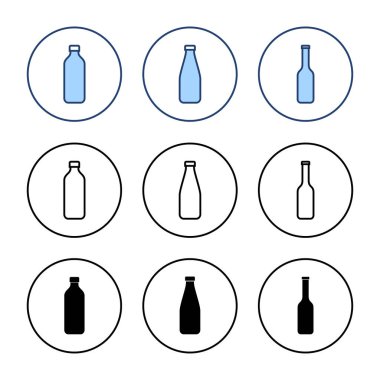 Şişe ikonu vektörü. şişe işareti ve sembol