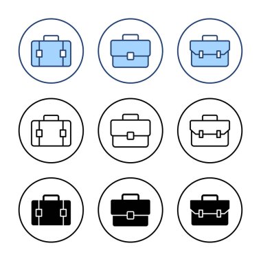 Evrak çantası ikon vektörü. Bavul işareti ve sembol. bagaj sembolü.