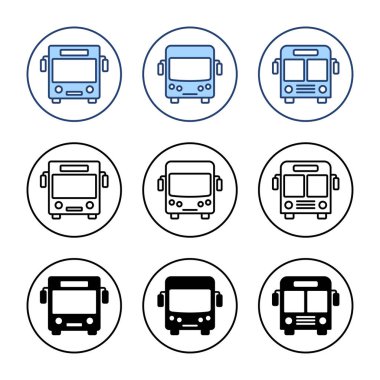Otobüs simgesi vektörü. otobüs işareti ve sembol
