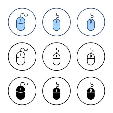 Fare simgesi vektörü. Tıklama işareti ve sembol. işaretleyici simgesi vektörü.