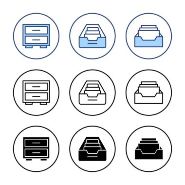 Dizin simgesi vektörünü arşivle. Belge vektör simgesi. Depolama simgesini arşivle.
