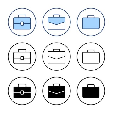 Evrak çantası ikon vektörü. Bavul işareti ve sembol. bagaj sembolü.