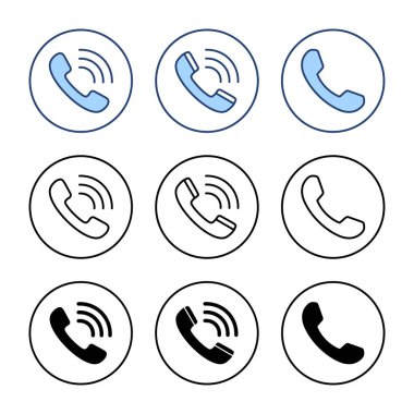 Simge vektörünü ara. Telefon işareti ve sembol. Telefon ikonu. Bizimle irtibata geç 