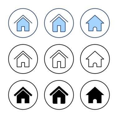 Ev ikonu vektörü. Ev işareti ve sembol