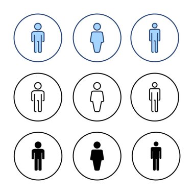 Erkek simgesi vektörü. Erkek işareti ve sembol. insan sembolü