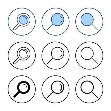 Simge vektörünü ara. Büyüteç işareti ve sembolü ara
