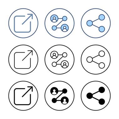 Simge vektörünü paylaş. İşaret ve sembol paylaşımı