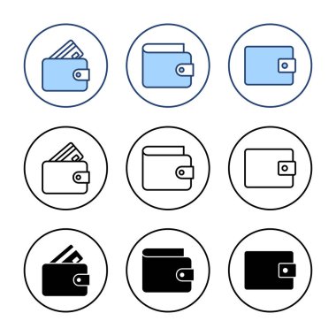 Cüzdan simgesi vektörü. cüzdan işareti ve sembol